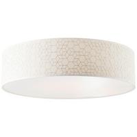 Deckenleuchte Galance in Weiß max. 20 Watt - Weiß, KONVENTIONELL, Textil/Metall (58/16cm) - Brilliant