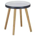 Beistelltisch in Weiß/Eiche/dunkelgrau - Dunkelgrau/Eichefarben, MODERN, Holz (40/43cm) - MÖMAX modern living