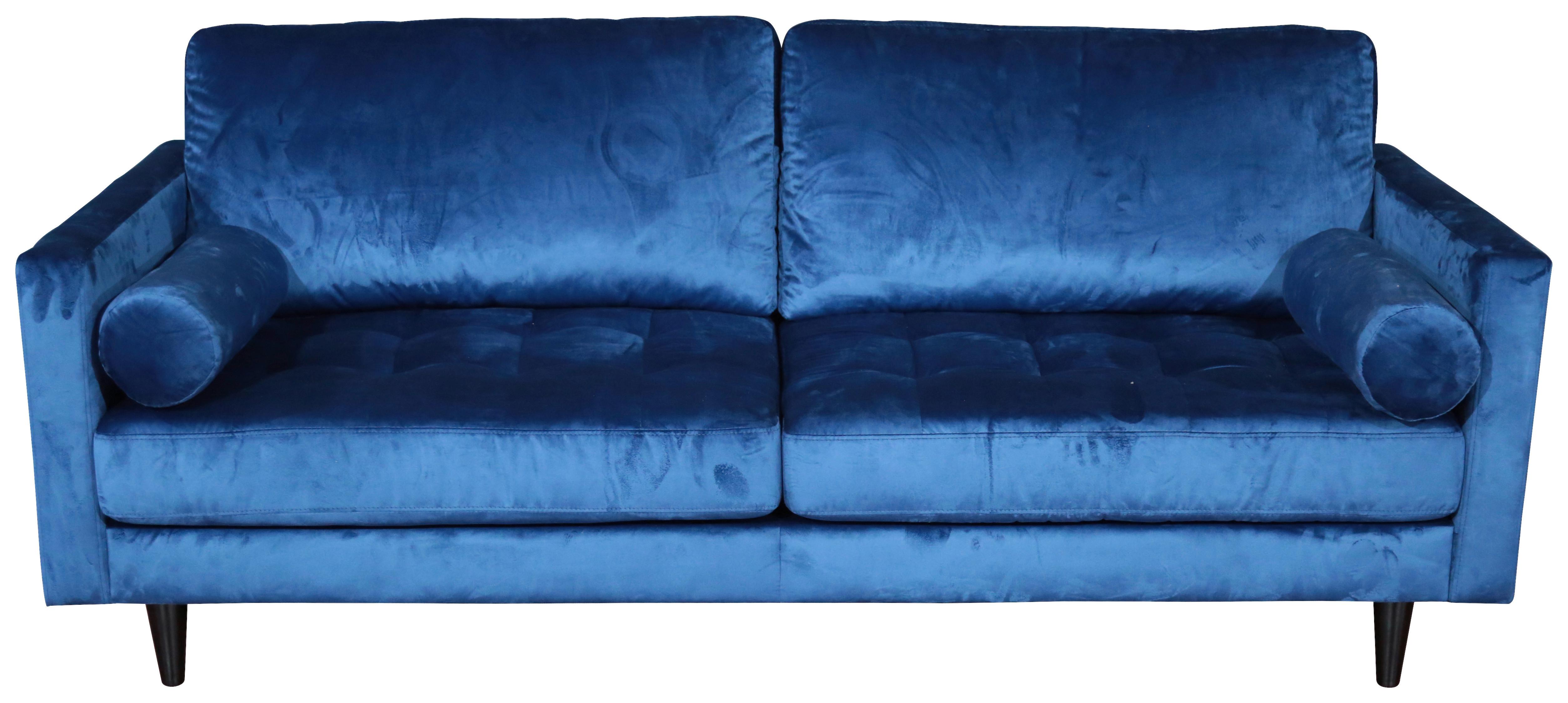 Trosed Janina, Modra, Žamet - modra/črna, Moderno, tekstil/les (211/88/89cm) - P & B