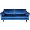 Trosed Janina, Modra, Žamet - modra/črna, Moderno, tekstil/les (211/88/89cm) - P & B