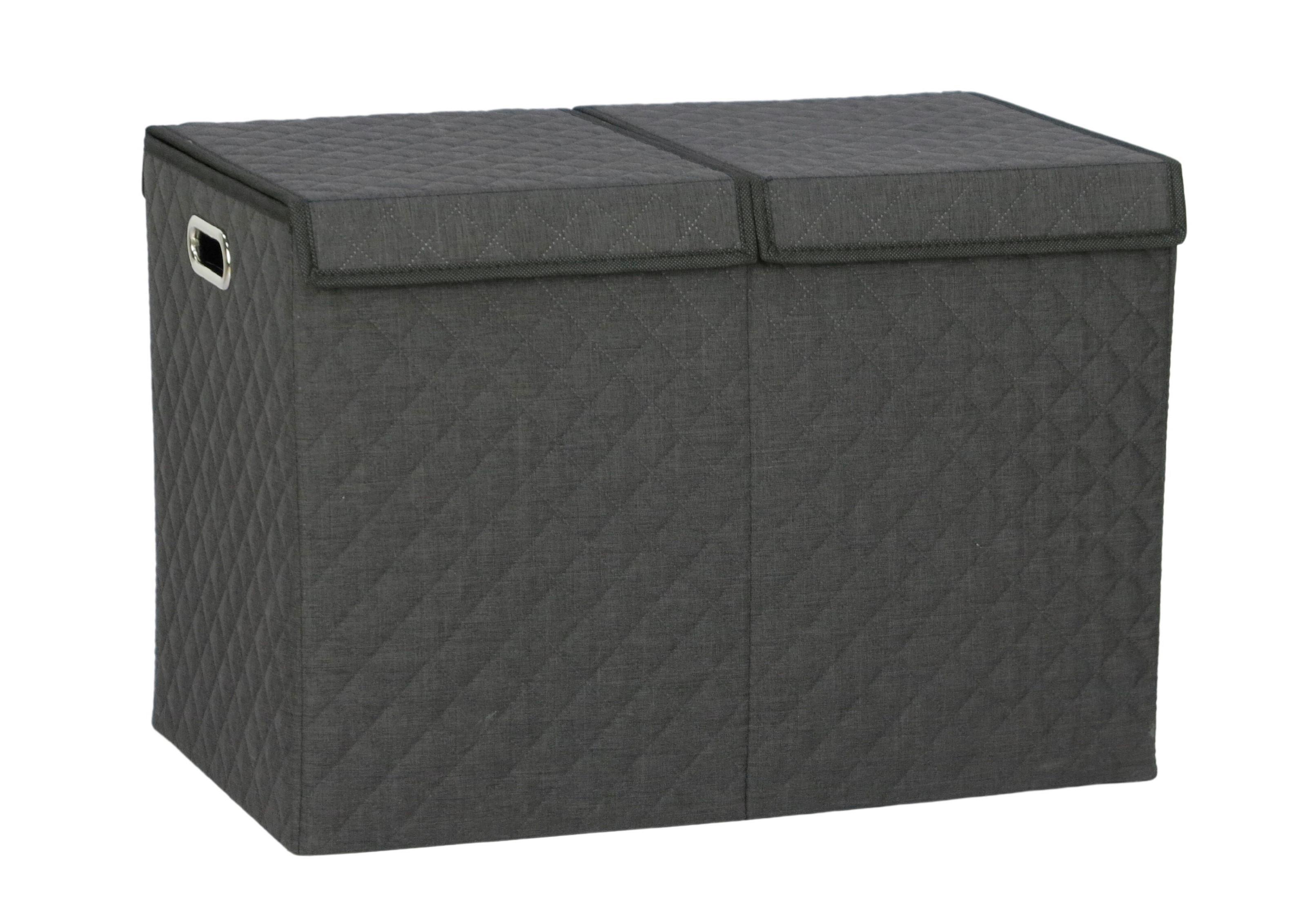 Coș de rufe Oxford 2 - negru, Modern, carton/metal (58/33/41cm) - Mömax