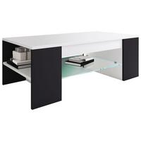 Klubska Miza Tunas, Bela, Črna - črna/bela, Moderno, leseni material (100/50/35cm) - MID.YOU