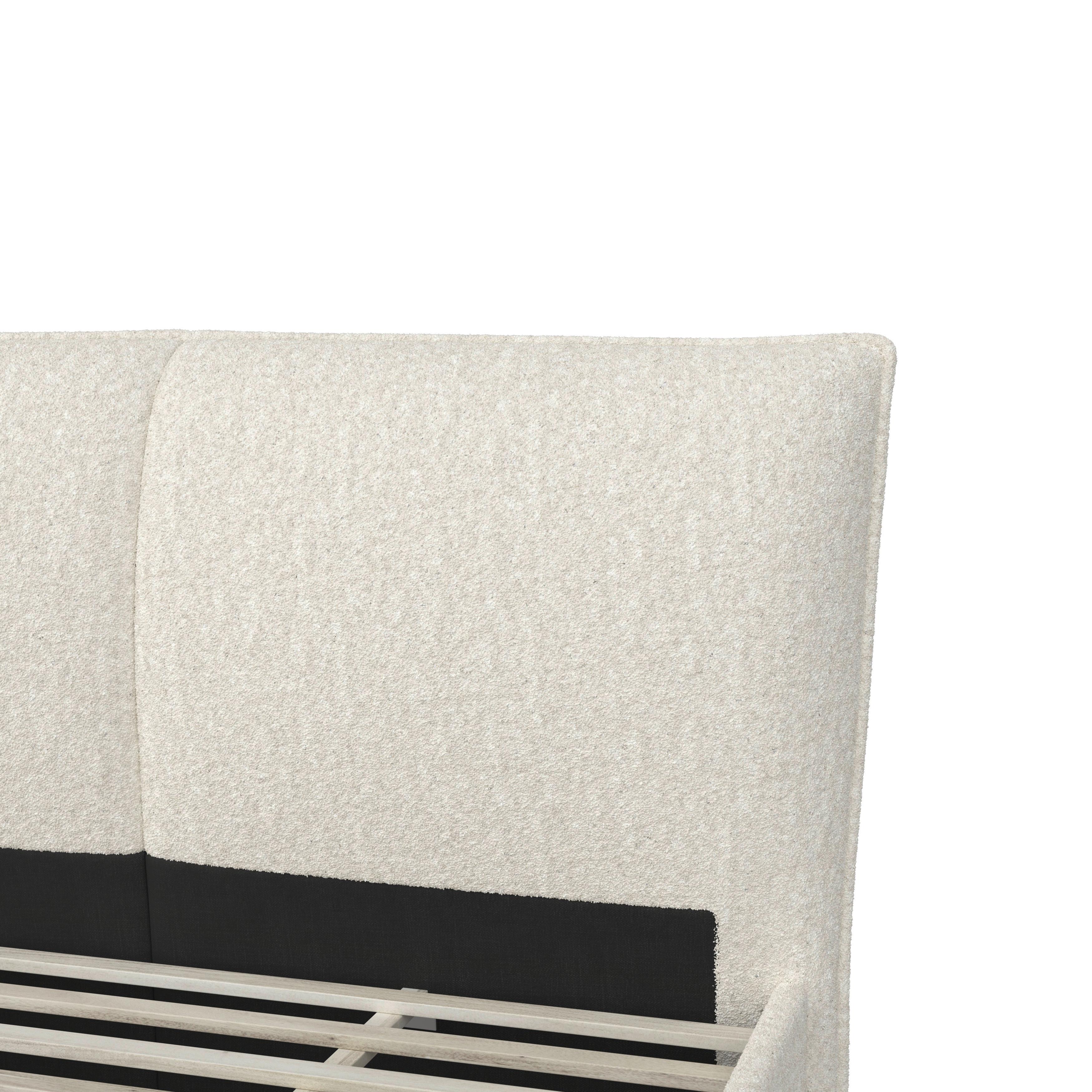 STOPPAD SÄNG ELLI - Elfenbein/ljusbrun, Modern, trämaterial/trä (180/200cm) - Bessagi Home