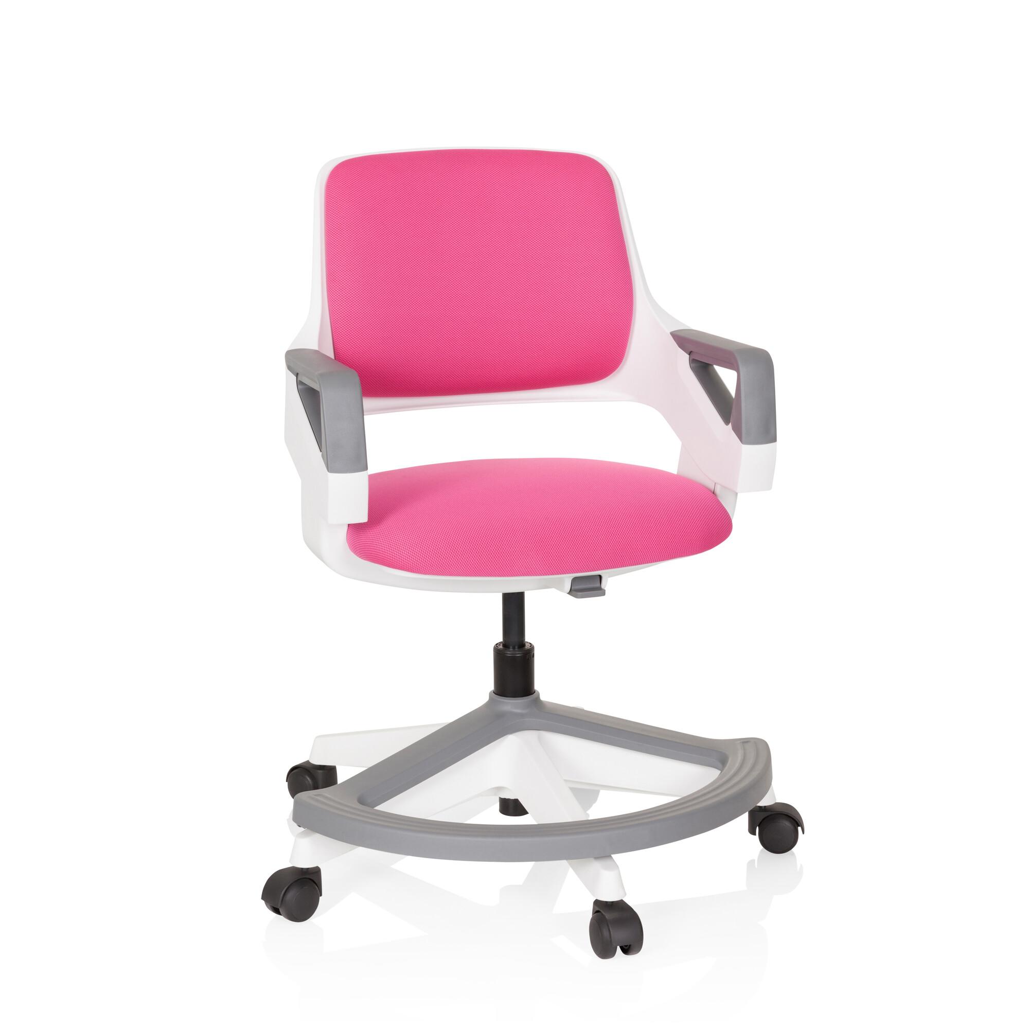 Jugenddrehstuhl Kid Flex ca. 53x80-93x60 cm Pink - Pink/Weiß, Basics, Kunststoff (53/80-93/60cm) - MID.YOU