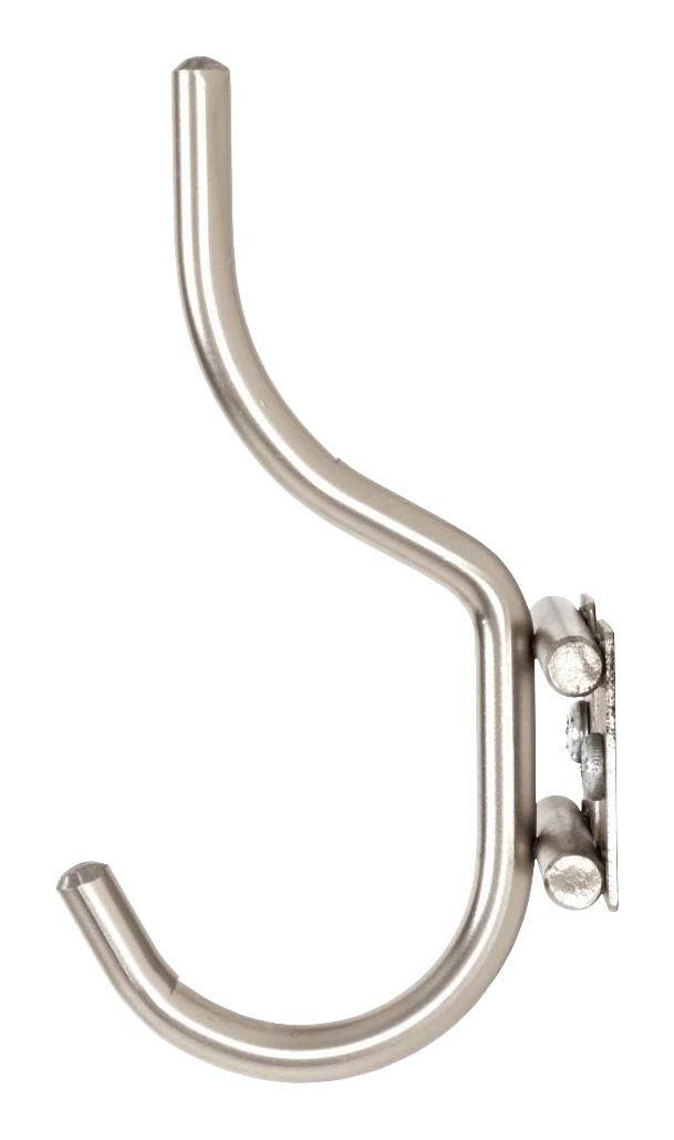 Cuier perete cu cârlige Pippo - culoare inox, Modern, metal (38/14/8cm) - Modern Living