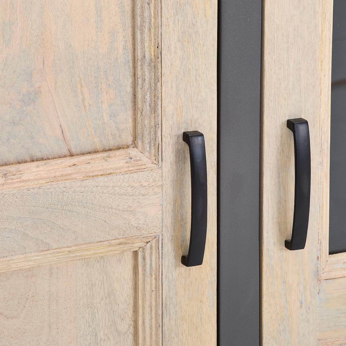 KOMODA WYSOKA HIGHBOARD - kolor naturalny/czarny, Natur, metal/drewno (100/145/40cm) - Livetastic