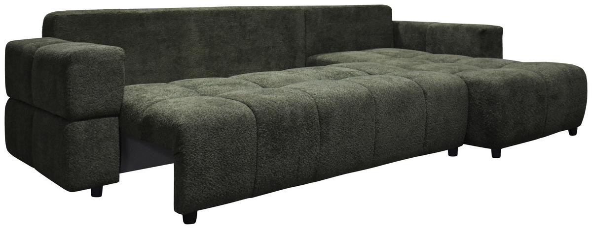 Kutna Garnitura Gabby - tamno zelena/crna, Moderno, drvni materijal/drvo (294/86/173cm)