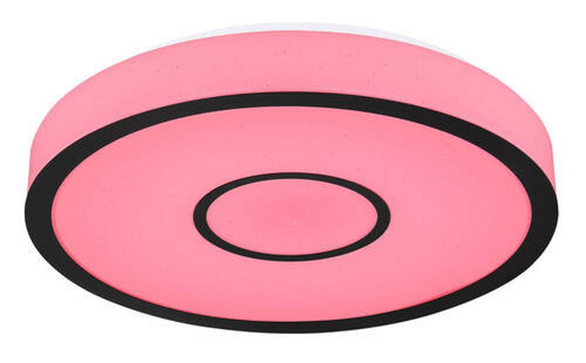 LED-Deckenleuchte Georgia in Schwarz/Weiß max. 30 Watt - Weiss/Opal, Modern, Kunststoff/Metall (40/6,6cm)