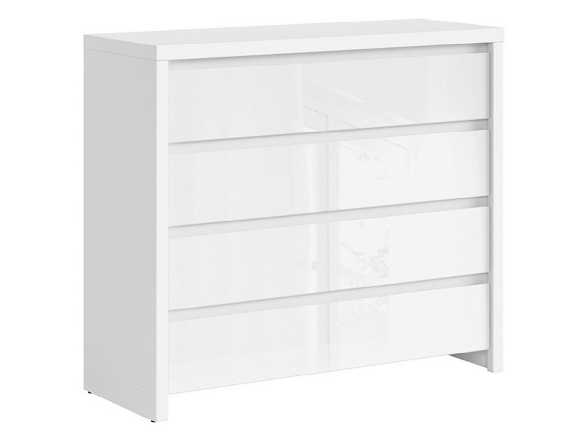 Komoda Larios B, Bela - črna/bela, Moderno, umetna masa/leseni material (105/91/40cm) - Mömax