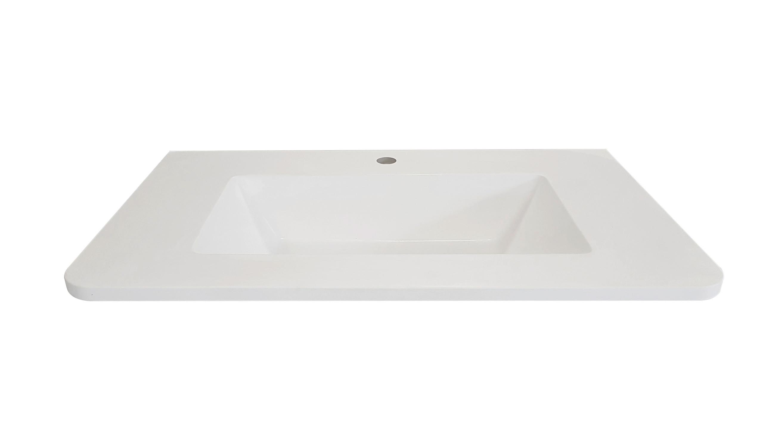 Umivaonik Lyra - bijela, Moderno, prirodni materijali (81/15/46cm)