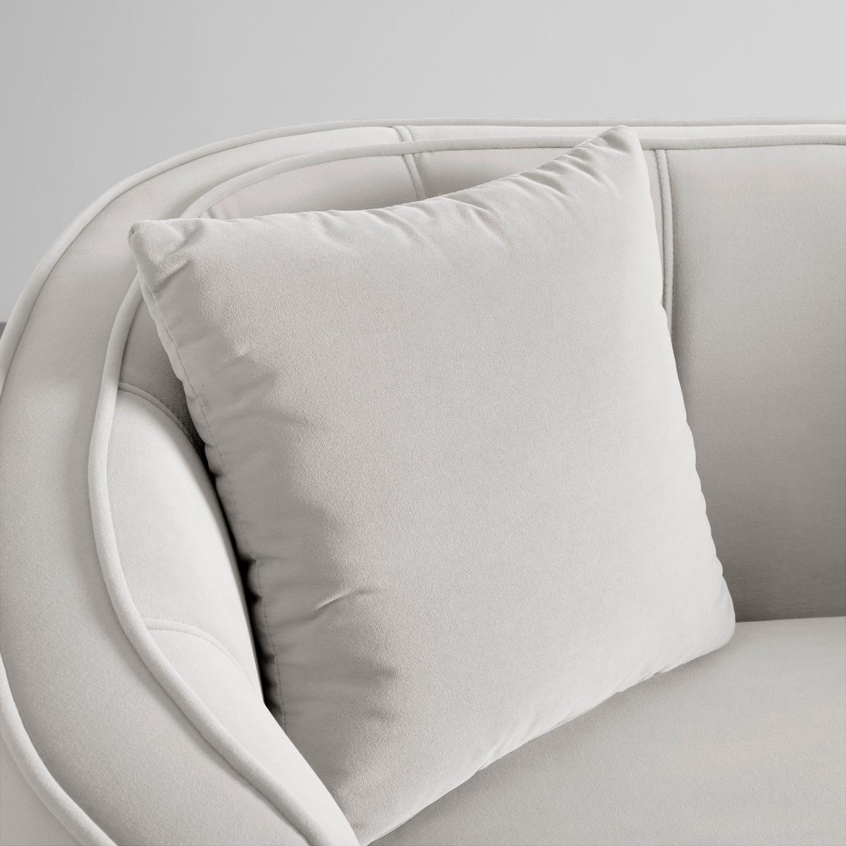 Dvosed Hope, Naravna Barva, Žamet - sivobež/naravne barve, Moderno, tekstil/les (141/77/73cm) - Bessagi Home