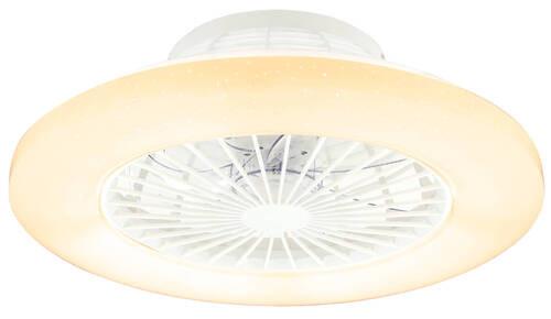 Deckenventilator 03628 max. 40 Watt - Silberfarben/Opal, Basics, Kunststoff/Metall (50/17,5cm) - Globo