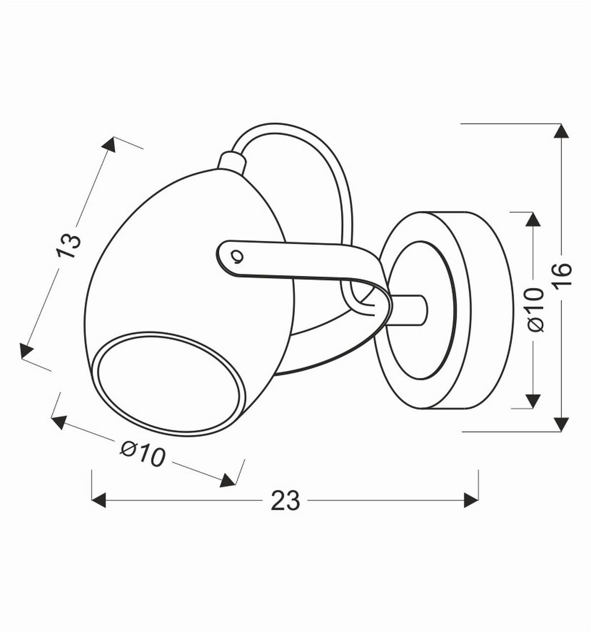 Svjetiljka Zidna 91-81391 - crna, Design, metal (16/23/10cm)