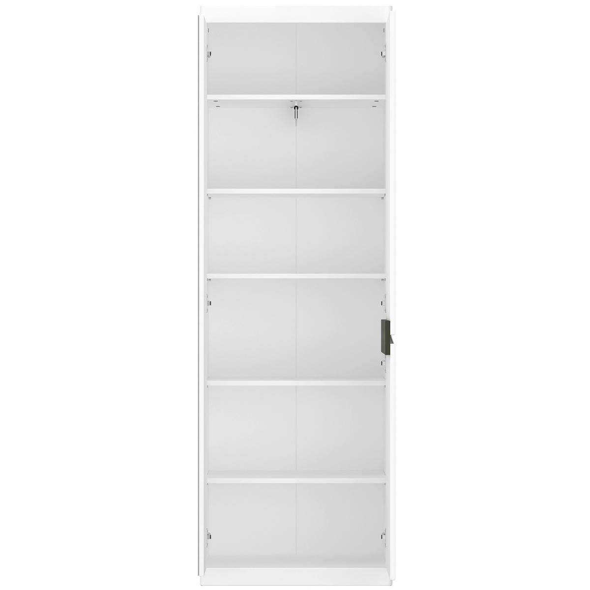 Dulap pentru hol TURINO NEO - alb/gri închis, Modern, material pe bază de lemn (65/196,5/40cm) - Modern Living