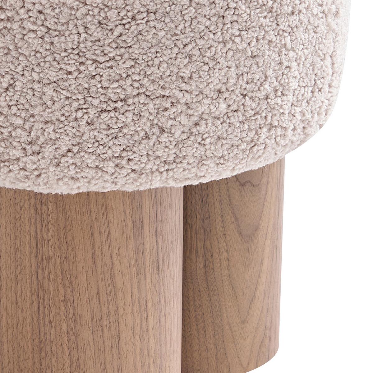 Tabure Japandi 2, Barva Oreha, Rjava, Pravi Les - barva oreha/rjava, Moderno, tekstil/leseni material (50/49/50cm) - Livetastic