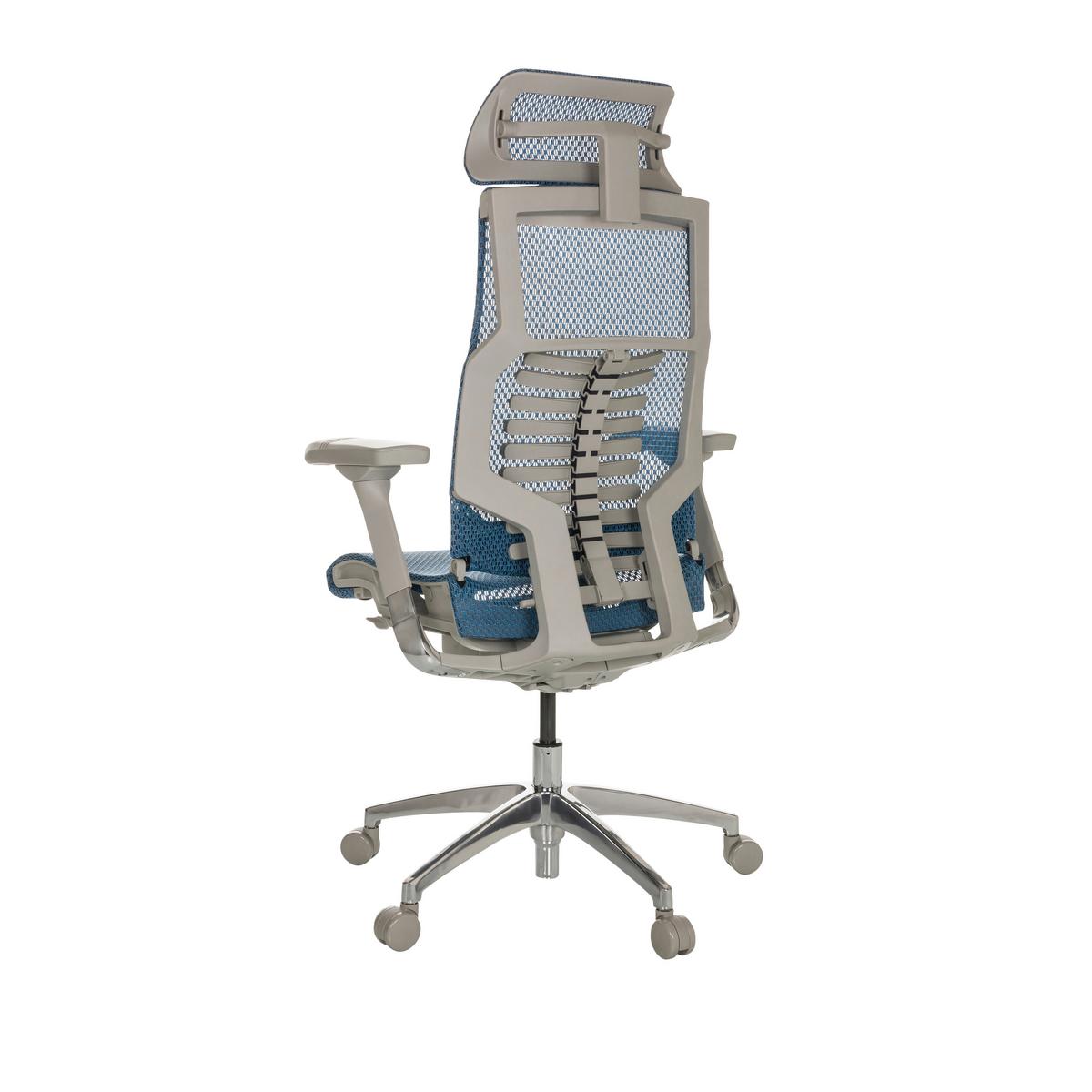 Pisarniški Stol Dynafit Ii G, Modra - modra/barve aluminija, Basics, kovina/umetna masa (67/119-135/60cm) - MID.YOU