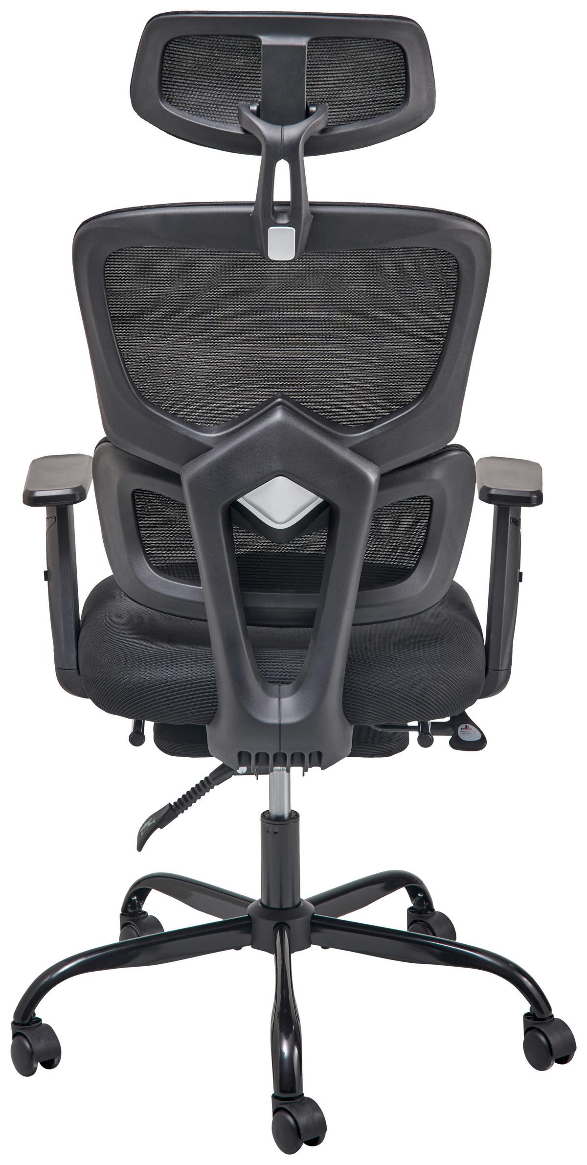 KRZESŁO OBROTOWE PARMA - czarny, Modern, tworzywo sztuczne/metal (65/115-123/68cm) - Livetastic