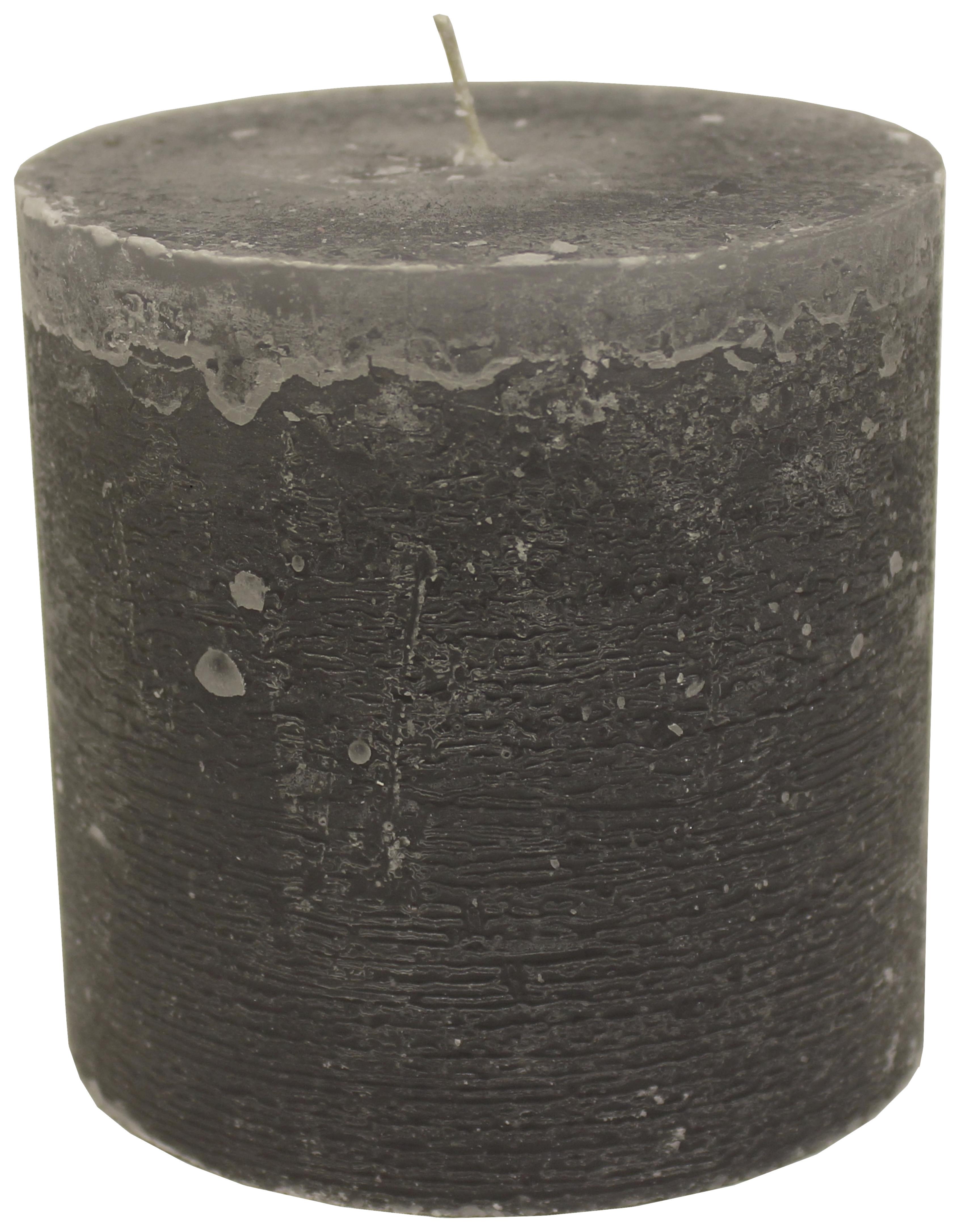 Stumpenkerze Ruth in diversen Farben - Pflaume/Dunkelrosa, ROMANTIK / LANDHAUS (10/10cm) - Premium Living
