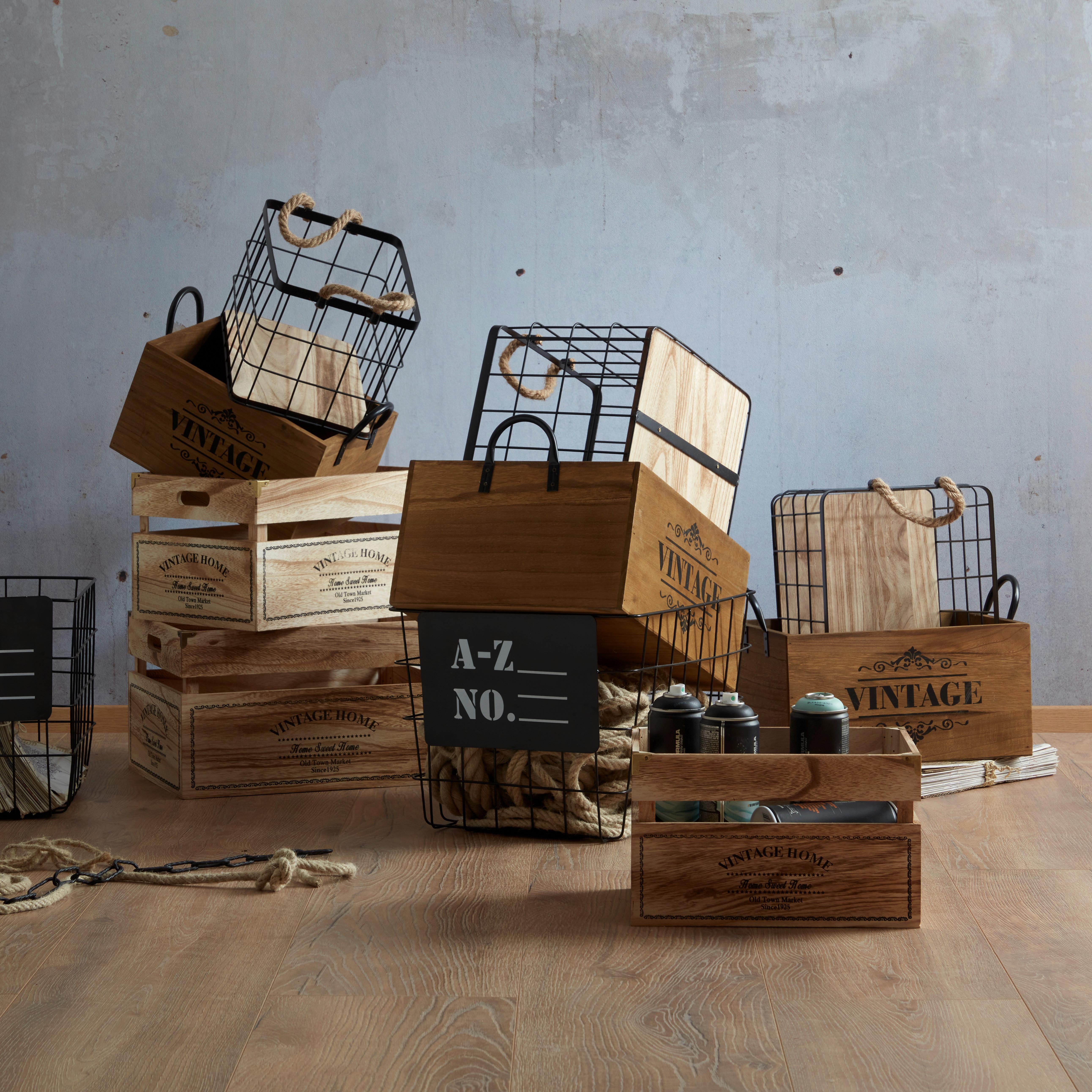 Coș Mode - negru, Lifestyle, metal (41/35/28cm) - Modern Living