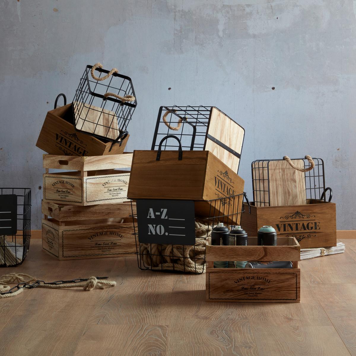 Coș Mode - negru, Lifestyle, metal (41/35/28cm) - Modern Living