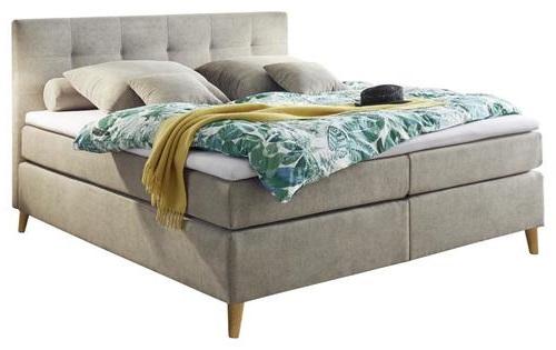 Boxspring Krevet Missouri 1 - boje bora/boje pijeska, Konventionell, drvni materijal/tekstil (180/200cm) - MID.YOU