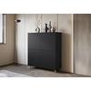 Visoka Komoda Phuket 120, Črna - zlate barve/črna, Trend, umetna masa/leseni material (120/130/39cm) - Livetastic