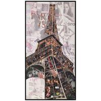 TABLEAU EIFELTURM - beige, Lifestyle, textile/bois (52/102/3,5cm) - Kayoom