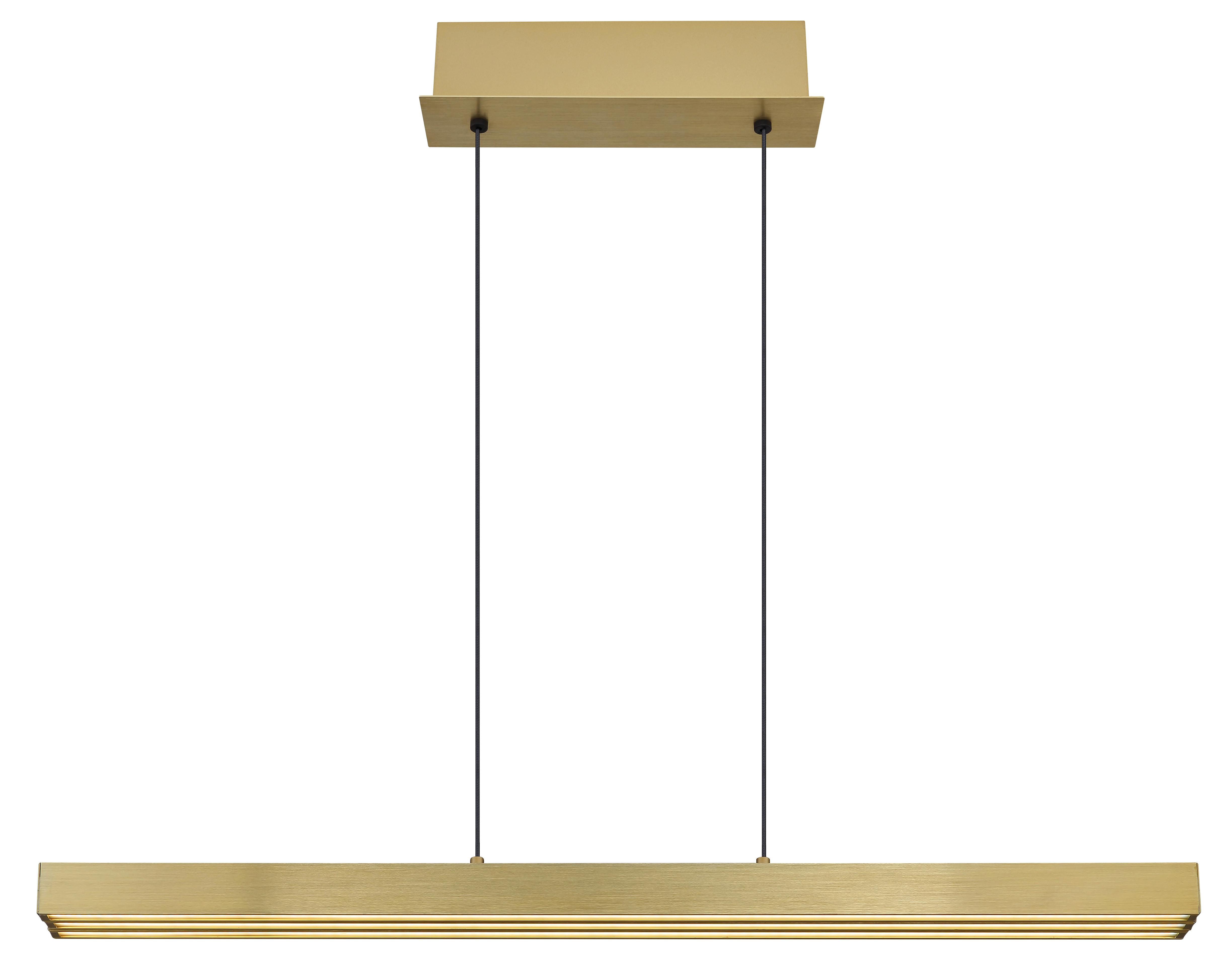 LED-HÄNGELEUCHTE 17016G - Messingfarben/Opal, Design, Kunststoff/Metall (150/7,5/150cm) - Globo