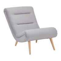 Relaxsessel Jan Hellgrau Samt - Hellgrau/Naturfarben, MODERN, Holz/Textil (74/102/90cm) - Bessagi Home