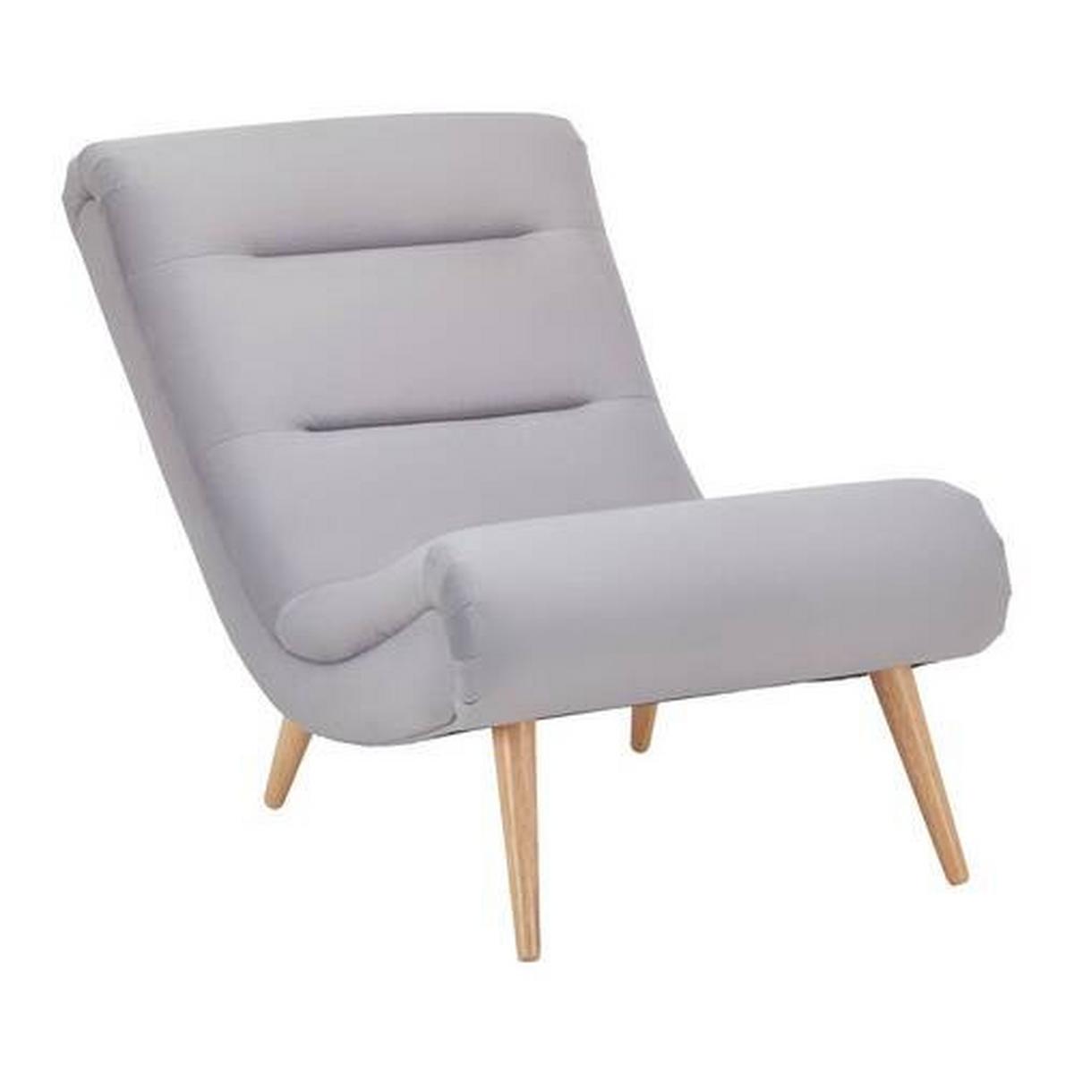 Relaxsessel Jan Hellgrau Samt - Hellgrau/Naturfarben, MODERN, Holz/Textil (74/102/90cm) - Bessagi Home