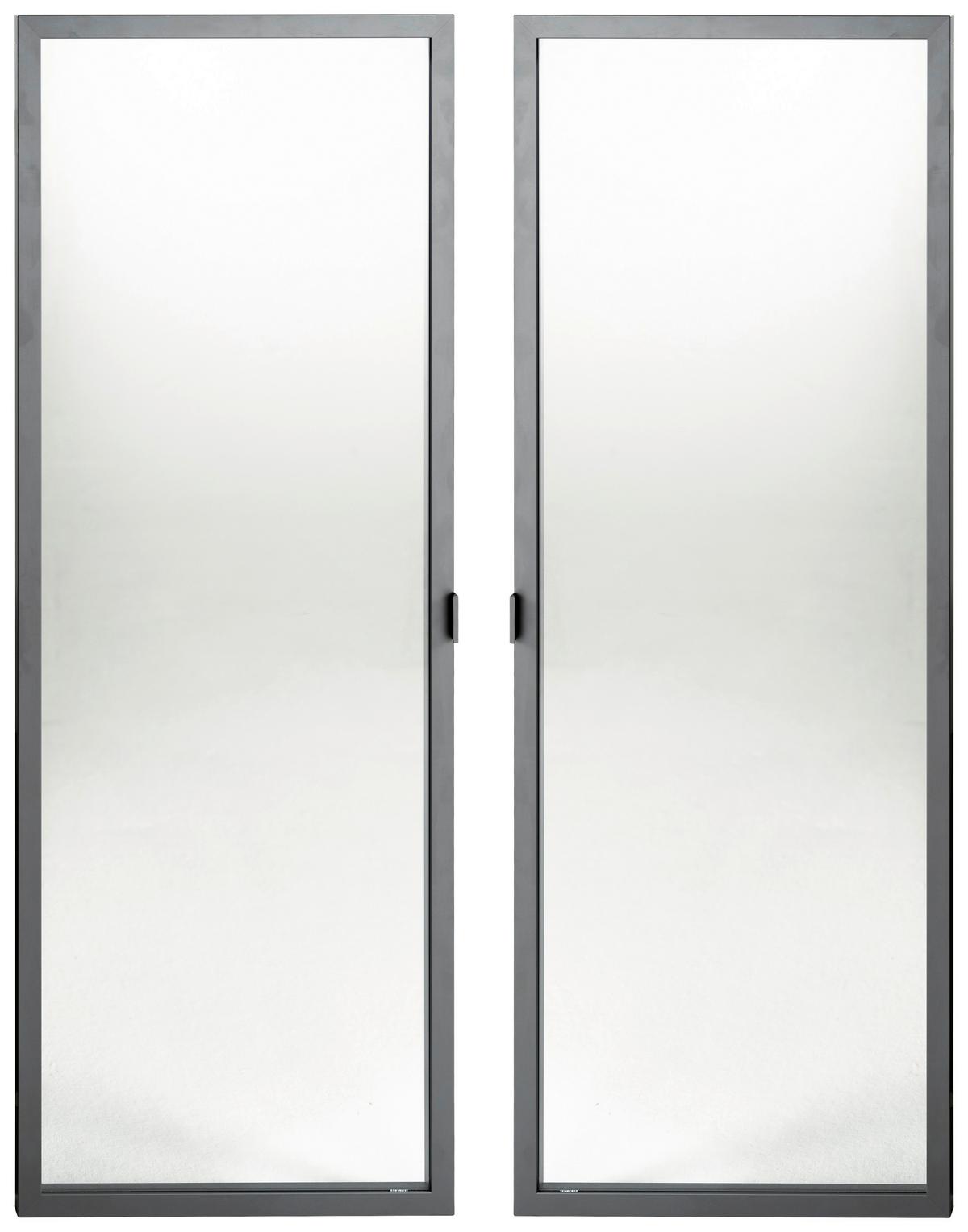 Türenset aus Glas in Anthrazit - Anthrazit, Modern, Glas/Metall (74/101cm) - Mömax