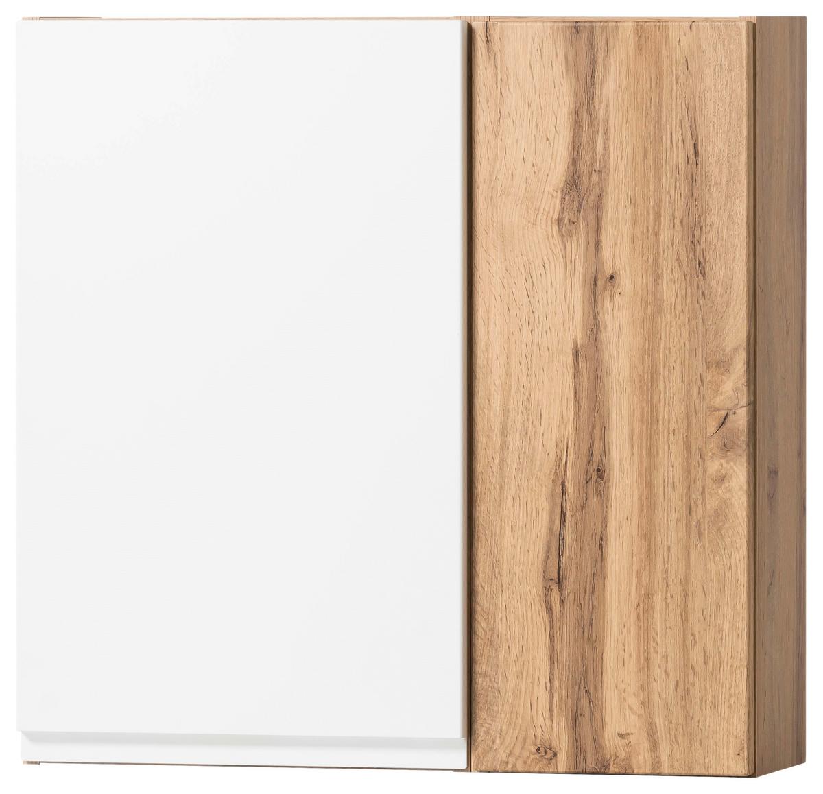 Hängeschrank Varese ca. 65x64 cm Weiß/Eiche - Eiche Wotan/Weiß, MODERN, Holzwerkstoff (65/64/20cm) - Held