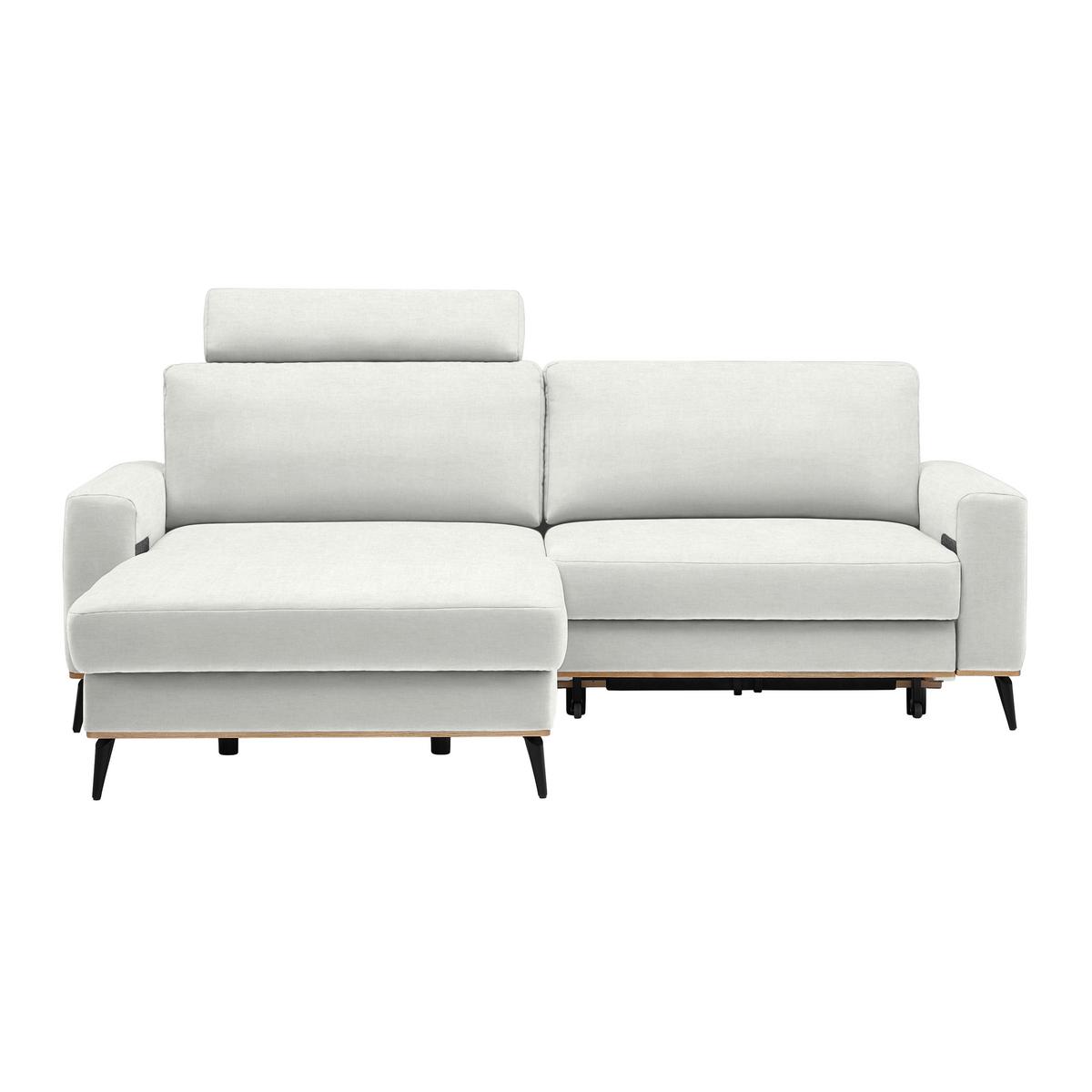 Wohnlandschaft Romeo Creme - Creme/Schwarz, KONVENTIONELL, Textil/Metall (167/87/234cm) - Zandiara