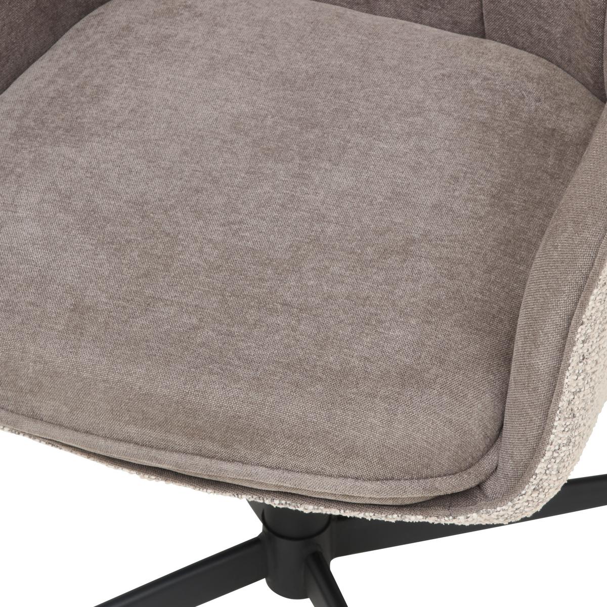 KRZESŁO Z PODŁOKIETNIKAMI KEREM - antracytowy/czarny, Konventionell, metal/tkanina (62/85/62cm) - MID.YOU