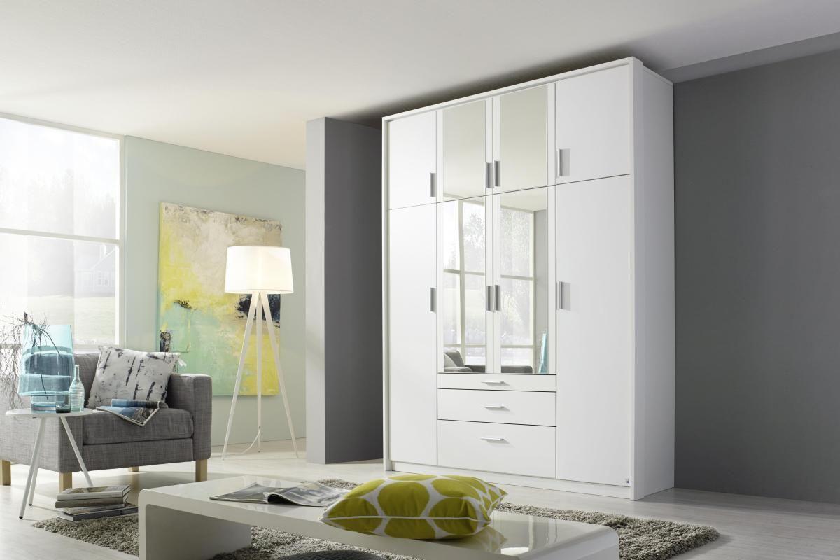 Ormar S Klasičnim Vratima Hildesheim - bijela/prozirno, Design, staklo/drvni materijal (185/231/56cm) - Modern Living