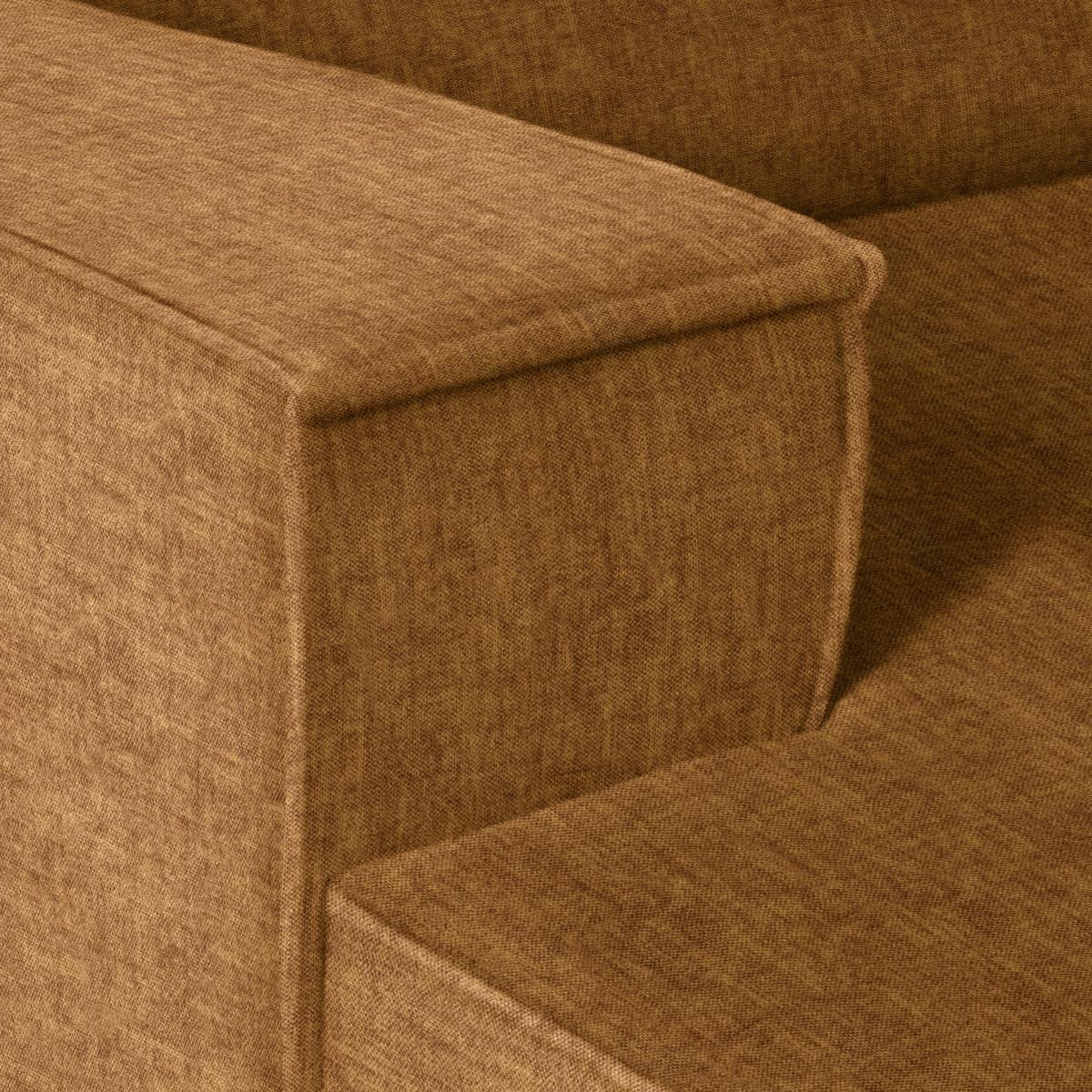 Wohnlandschaft Loft Bernsteinfarben - Bernsteinfarben/Schwarz, MODERN, Kunststoff/Textil (172/75/265cm) - Mömax