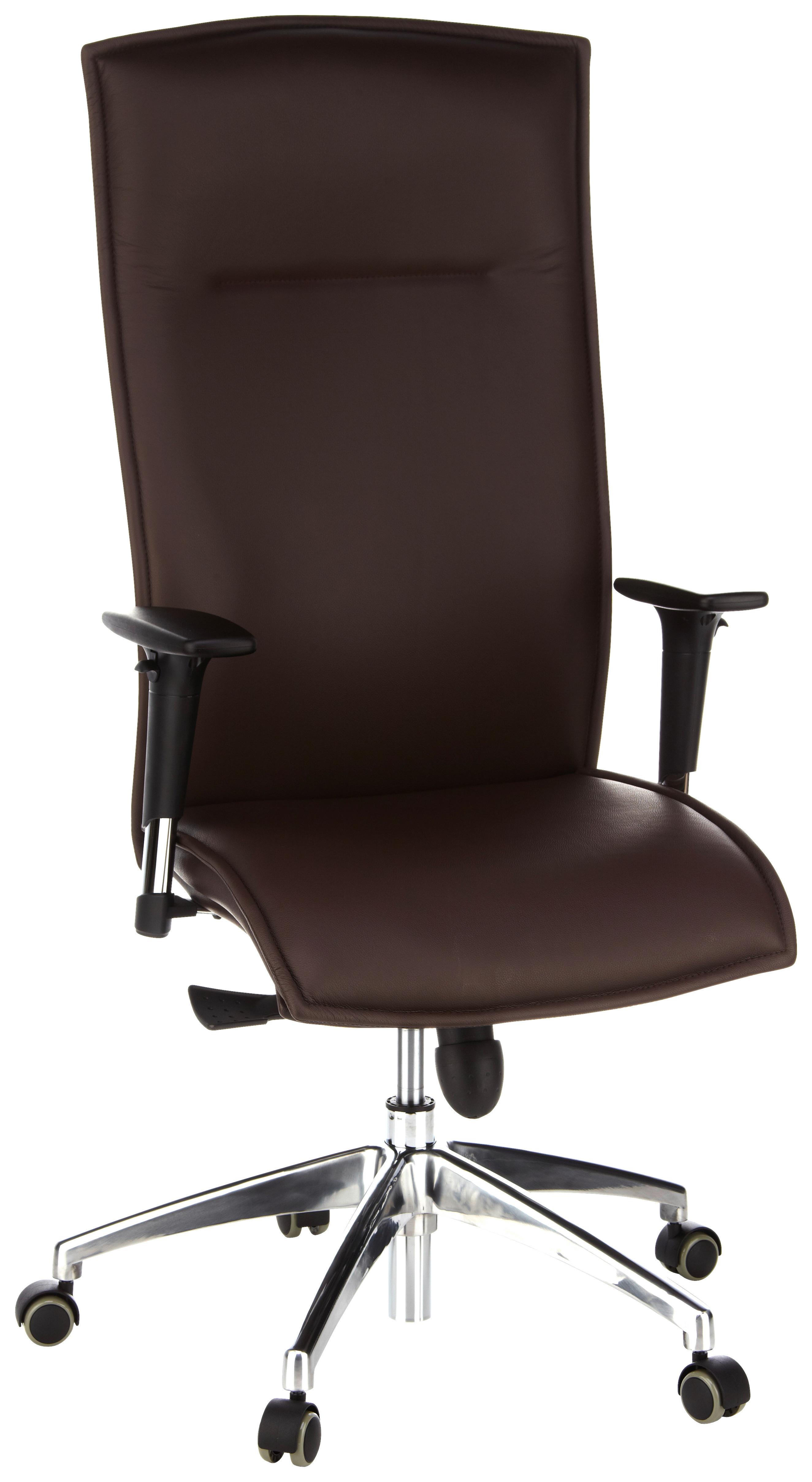 Drehstuhl Murano 20 Dunkelbraun - Dunkelbraun/Schwarz, MODERN, Leder/Kunststoff (59/133/52cm) - MID.YOU