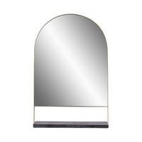 WANDSPIEGEL WANDSPIEGEL DOHA 125 - Goldfarben/Schwarz, Trend, Glas/Stein (43,5/69/10cm) - Kayoom