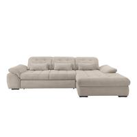 Ecksofa mit Bettkasten Rigatti ca. 314x184 cm Beige - Beige/Schwarz, MODERN, Textil/Metall (314/184cm) - Livetastic