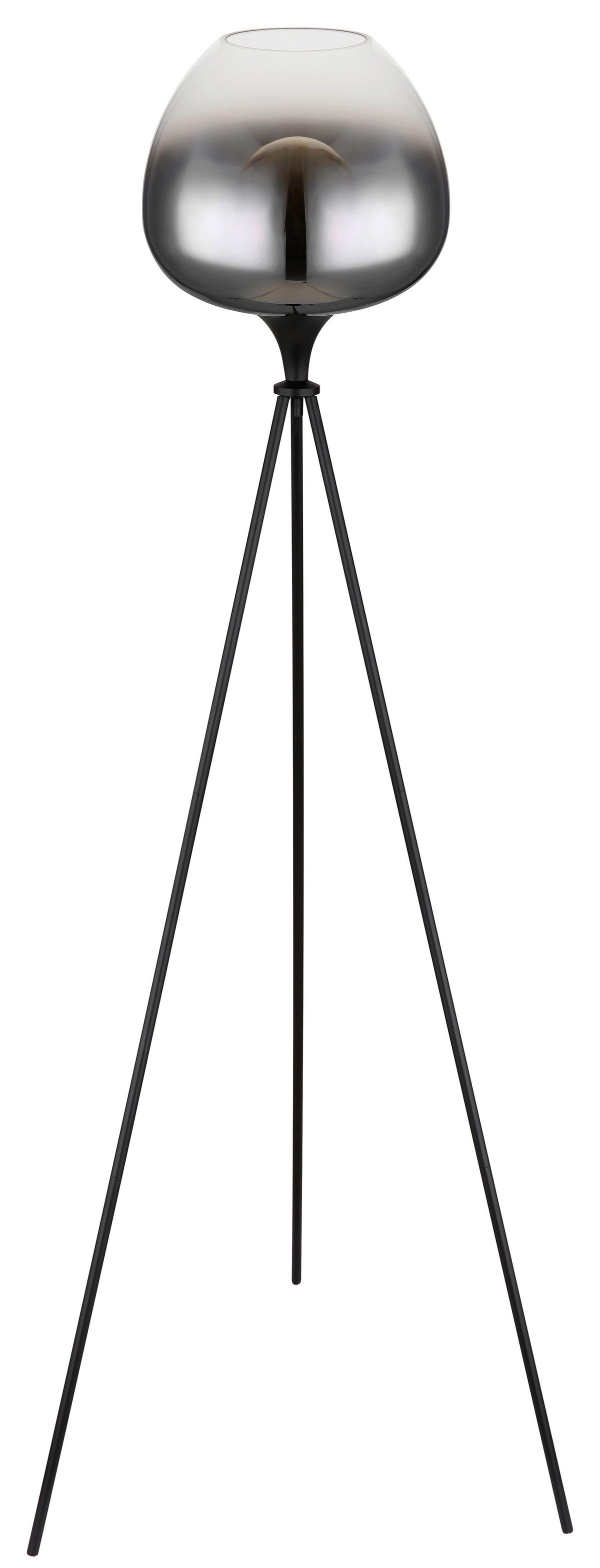 Stoječa Svetilka 15548s1 - črna, Design, kovina/steklo (65/145cm) - Globo