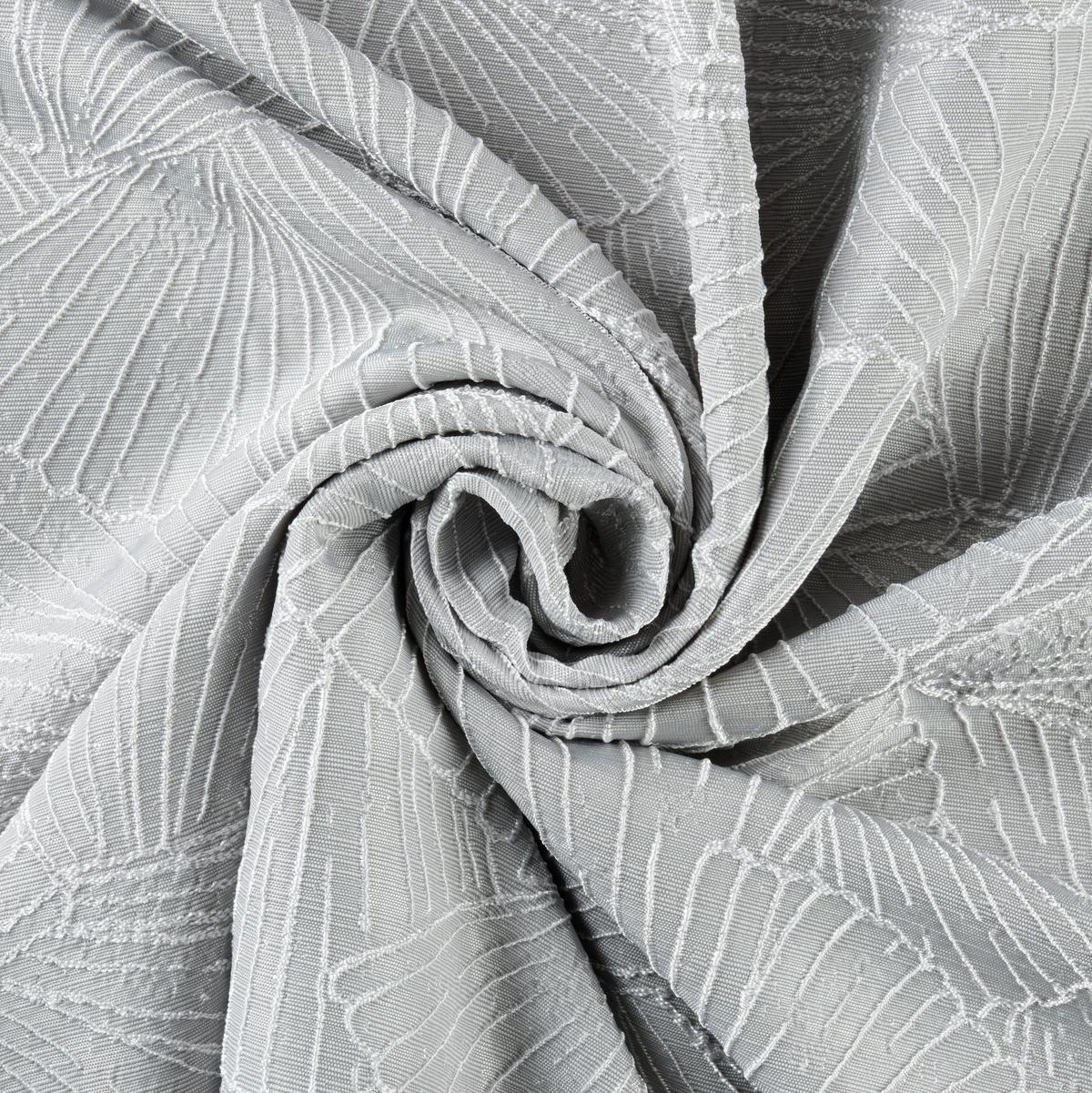 Fertigvorhang Alvis Hellgrau ca. 140x245cm - Hellgrau, Romantik / Landhaus, Textil (140/245cm) - Premium Living