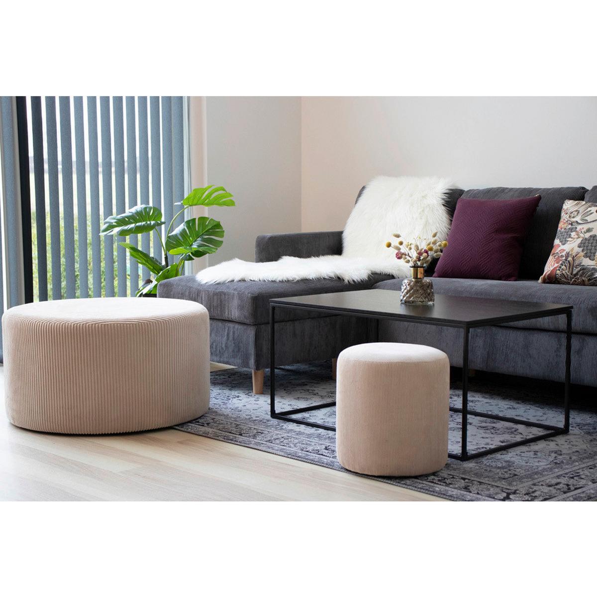 Couchtisch Vita Schwarz ca. 90x60x45 cm - Schwarz, Design, Holzwerkstoff/Metall (90/60/45cm) - MID.YOU