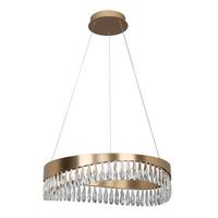 LAMPA WISZĄCA LED FERRARA - kolor złoty, Design, metal (60/150cm) - Glandor