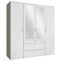 SZAFA UCHYLNA VESALA - biały/kolor aluminiowy, Modern, materiał drewnopochodny/tworzywo sztuczne (180/195/56cm) - P & B