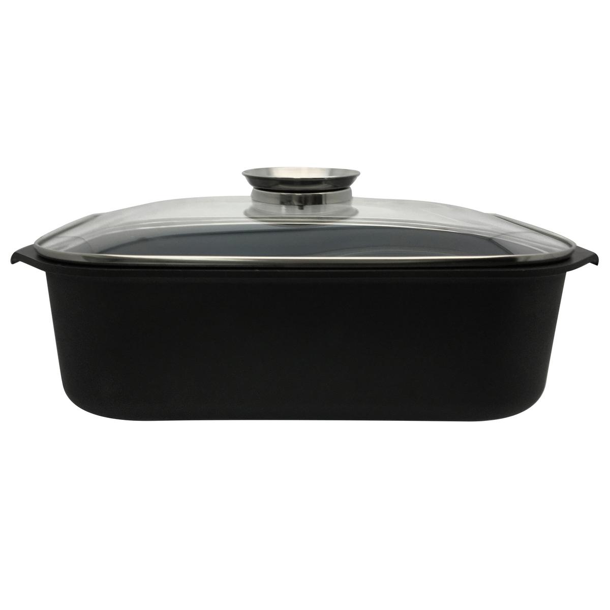 Pecsenyesütő Romy - fekete/áttetsző, Konventionell, Üveg/fém (40/26/11cm) - Premium Living
