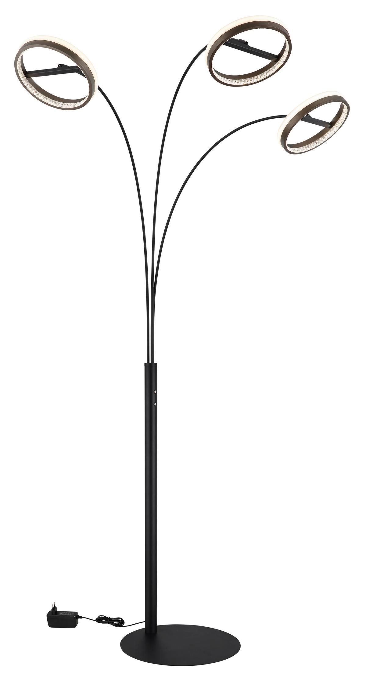 LED-STEHLEUCHTE 67179S1 DELLA - Klar/Weiss, Design, Kunststoff/Metall (83,7/102,3/190,2cm) - Globo