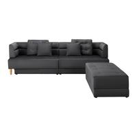 Coltar ELIZA - gri închis, Modern, lemn/textil (260/75/210cm) - Bessagi Home