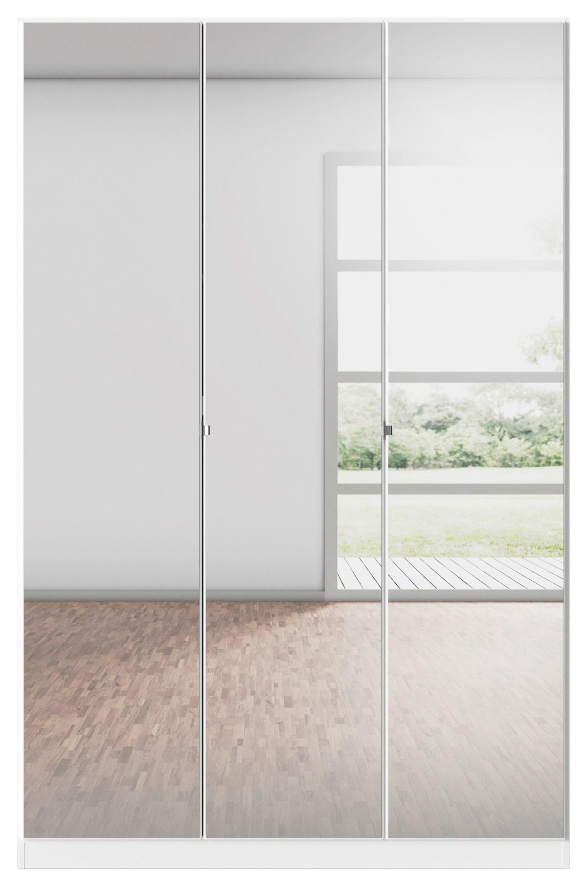 DULAP REFLECT - argintiu/alb, Modern, material pe bază de lemn (136/210/54cm)