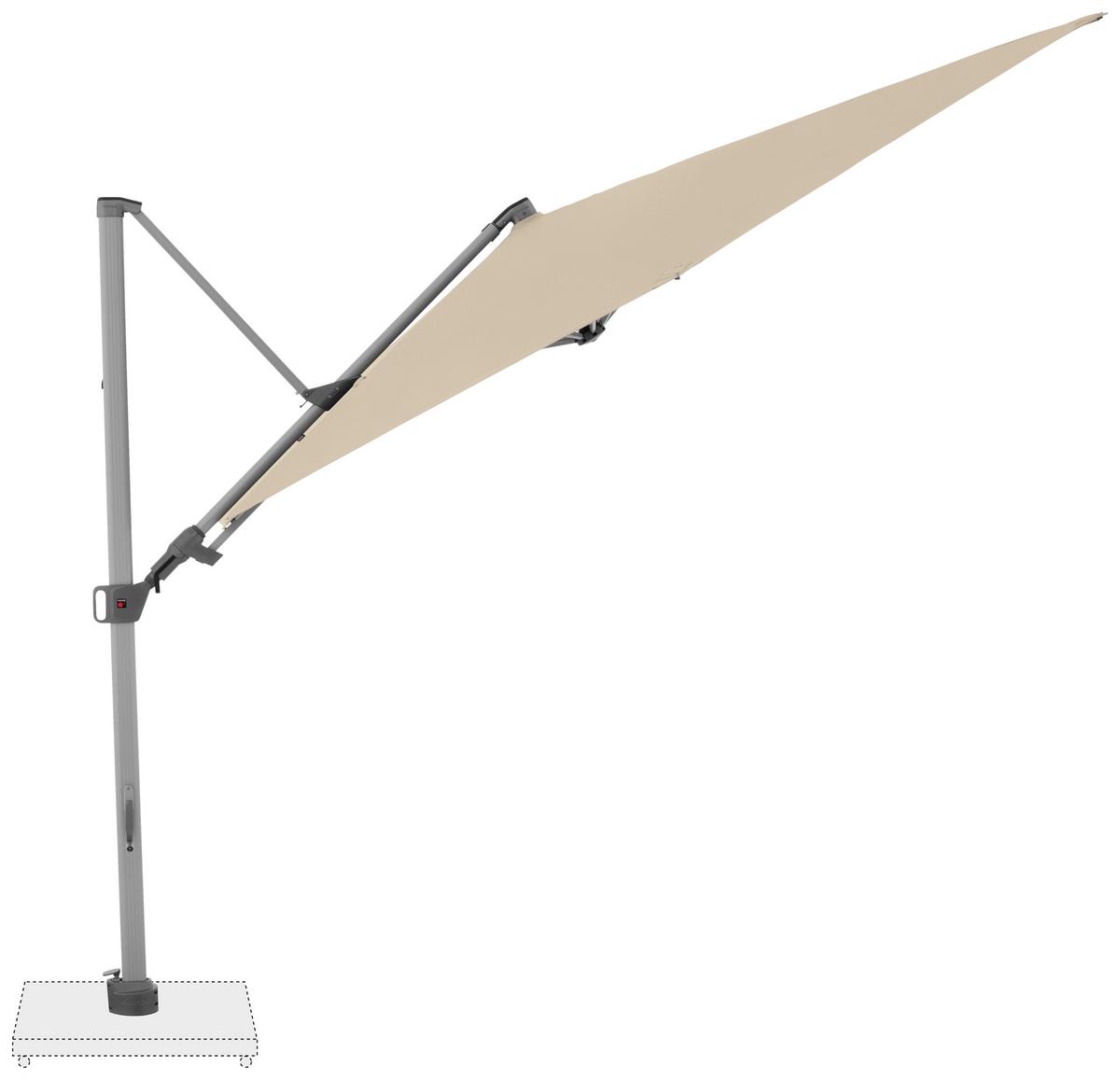 Ampelschirm Knirps Beige ca. 275x275cm - Beige/Silberfarben, KONVENTIONELL, Textil/Metall (275/275cm) - KNIRPS