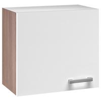 Küchenoberschrank Lexa Weiss/Eiche - Alufarben/Weiß, MODERN, Holzwerkstoff/Kunststoff (60/55/32cm) - Based